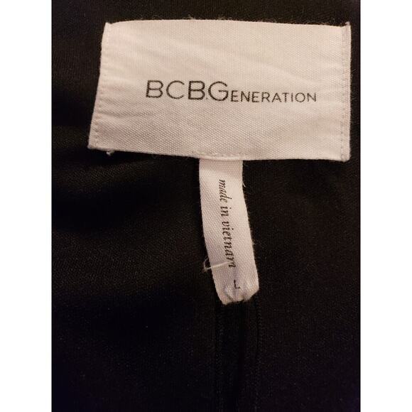 BCBGeneration Women's Multi Lined Striped Long Sleeve Open Front Blazer Size L - Picture 12 of 16